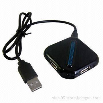 4-port USB2.0 Hub, Available in Logo Printing Services, Plug-and-play Function